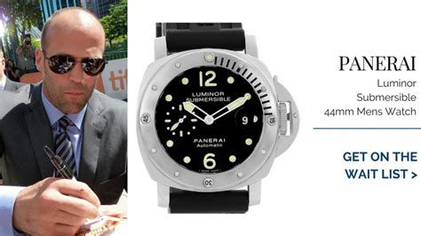 statham panerai submersible|Celebrities & their Panerai Watches .